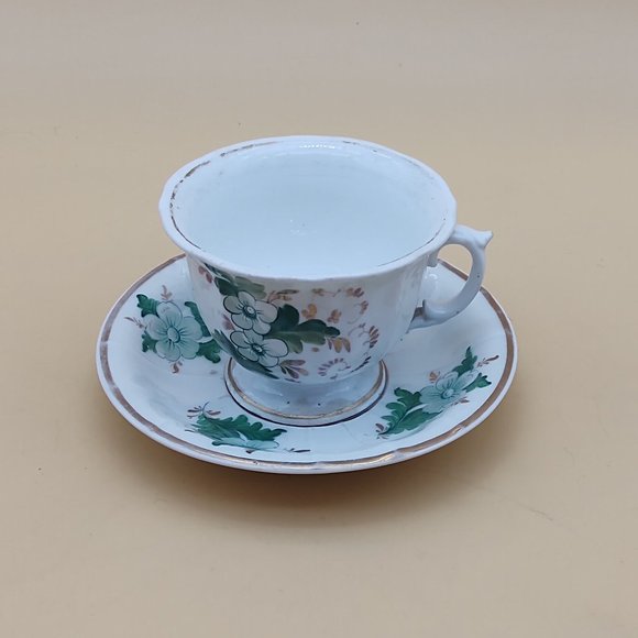 Tea Cup & Saucer by KPM -Antique 1844-1847 Prussia - Picture 1 of 11
